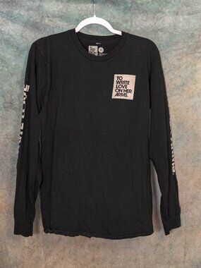 Vintage Wash To Write Love On Her Arms Black Longsleeve Tee - Unisex Medium